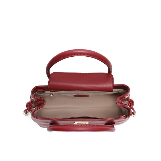 Bolle Gift Bag Bag Women's Bag 25 Spring New Simple y High Galent Texture Lander Crossbody Handbag x9214ax5 Red F