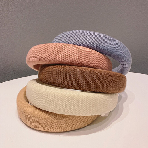 Jiuvia hairpin hairband female sponge high skull wide edge face wash headband Korean version Internet celebrity new hair bundle autumn and winter pressed hair face small head jewelry JYFG029 random one piece