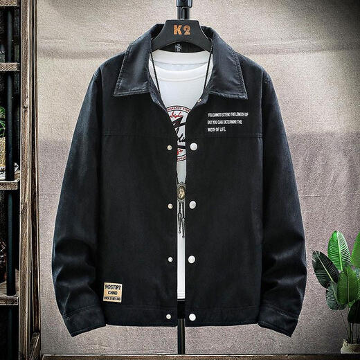 欣垚麂皮绒牛仔外套男士秋冬季工装夹克男装加绒加厚修服装服饰5折券 [常规]K12801卡其 XL