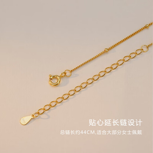 Crystal silver small gold brick necklace women's clavicle chain light luxury niche high-end pendant practical 925 silver jewelry birthday gift