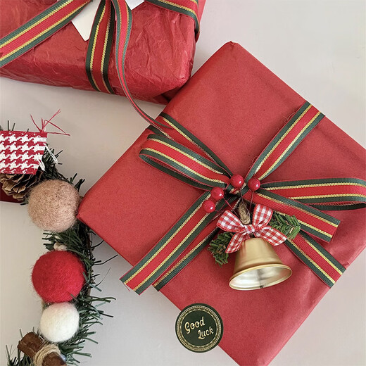DOROCH Christmas wrapping paper 10 sheets with ribbon card Sydney paper Christmas gift Christmas Eve fruit material apple box