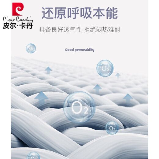 皮尔卡丹简约秋季薄款保暖镂空针织面料白色t恤男短袖修身潮流圆领半袖男 BNS9756-白色 4XL