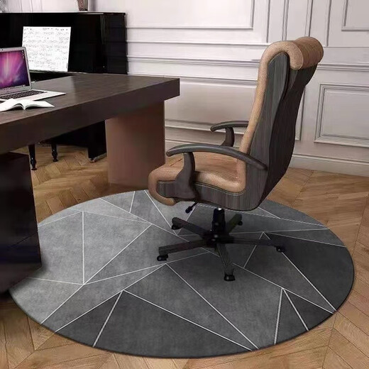 Zunchao round swivel chair computer chair carpet floor protection mat bedroom living room office study children's study desk stool Nordic style diameter 100cm medium size