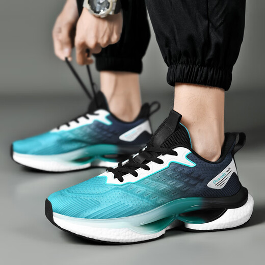 TXYX men's shoes for flat feet, foot arch support foot tilt correction exercise spring and summer running shoes correct flat foot long standing shoes black gray Z698 44