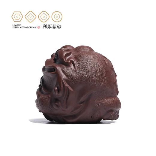 Centenary Liyong Yixing handmade purple sand tea pet ornaments original ore purple clay golden toad tea playing toad Kung Fu tea set accessories Qian Bao Qian Bao