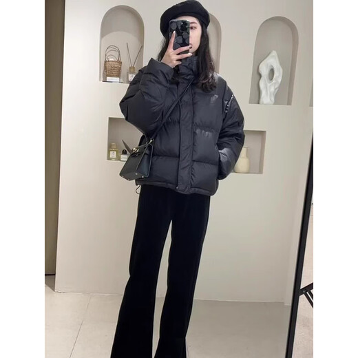 Yanlifen (yanlifen) down cotton coat women's 2026 winter new women's cotton coat jacket high-end clothes thickened bread coat cotton jacket black M (recommended 90-108Jin Jin equals 0.5 kg)