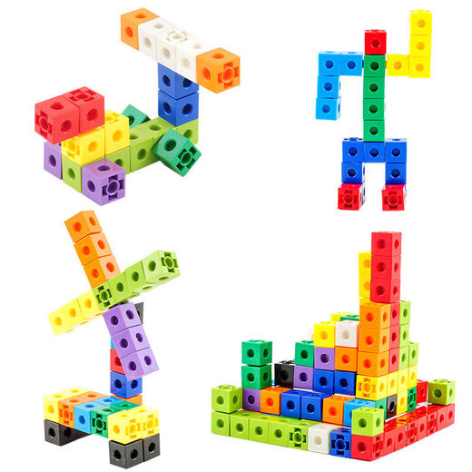 
Cute Tu digital square toy building blocks 1-100 children's assembly toys cube squares Montessori mathematical puzzle [box] 270 squares + drawings