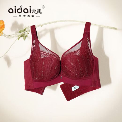 Me encanta usar ropa interior al mismo estilo que el centro comercial de compras para mujeres [la cubierta de belleza] Encore Red se reúne y se reúne a las retas laterales para mostrar un gran sujetador de acero 6628-rojo (taza delgada de aproximadamente 0,4 cm) 75B