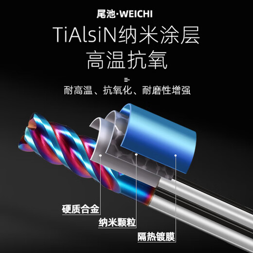 65-degree tungsten steel milling cutter 4-edged carbide flat knife end mill four-edged steel with flat bottom extended straight shank coating CNC tool machining center 65-degree flat knife 10*40*10D*100L