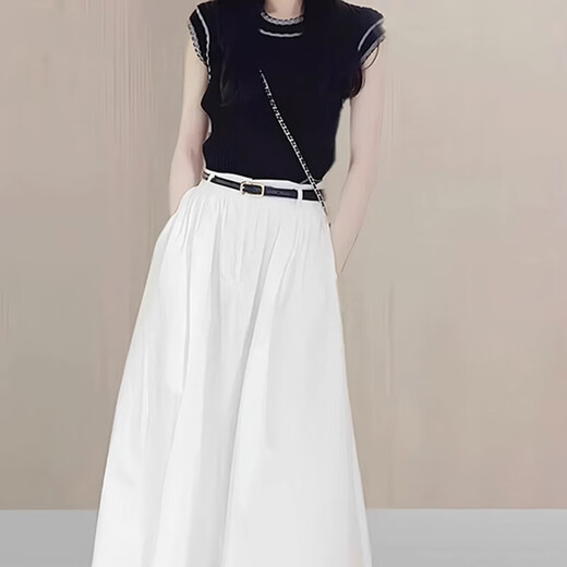 Robe d'été Yanlifen Vêtements pour femmes avec un ensemble complet de combinaisons de mode pour les femmes 2025 Robe de style nouveau de style Summer + Jupe [Set] 55/60 kg / L