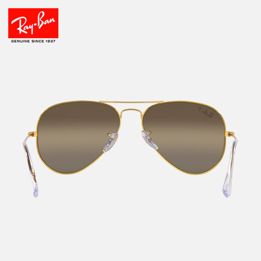 雷朋（RayBan）雷朋太阳镜蛤蟆飞行员潮流彩膜反光镜面系列墨镜RB3025可定制 9196G5复古金镜框 尺寸62