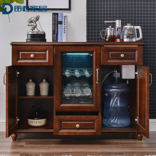 Dilang Máquina de barra de té china de tres puertas Hogar gabinete de bebida inteligente Suministro de agua totalmente automática Gabinete de té Gabinete de té de bosque de madera sólida Dispensador de agua Hielo tibio Completamente Automático Suministro de agua de alta gama Modelo caliente Modelo Traso Dilang 826# Toda la desinfección de tipo de madera de madera sólida y aislamiento de secado + refrigeración + calefacción + calefacción