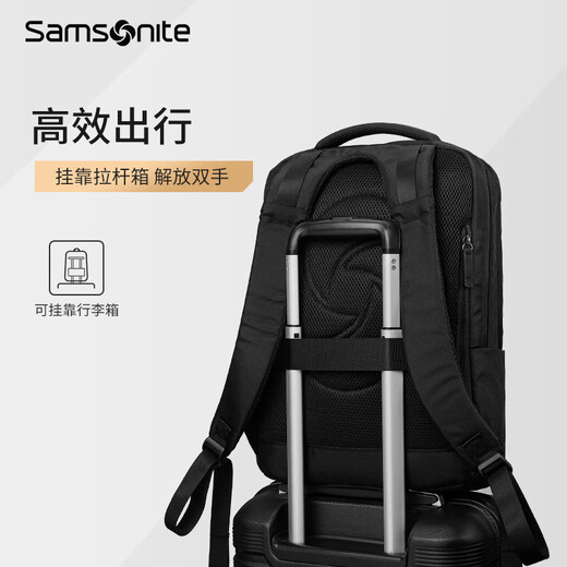 新秀丽（Samsonite）TX5男士商务双肩包 背包旅行通勤大容量16英寸 520男士礼物电脑包 新秀丽TX5-【黑色】