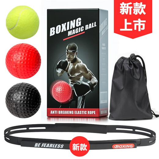 O'Need Boxkugel Speed ​​Ball Kopf montiertes Suspension Reaktion Ball Boxing Ziel Magie Reaktionstraining Kampfkunst Kampfausrüstung Boxless Teleskope Baumwollstirnband + Anfänger Lichtfarbe Ball