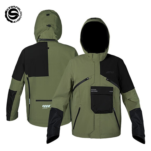 Starry Sky Knight Motorcycle Riding Clothes Men's Motorcycle Suits for Winter Warm Waterproof Wind Anti-fall Commuter Leisure Four Seasons Motorcycle Racing SKJ-831 Olive Green Top XL
