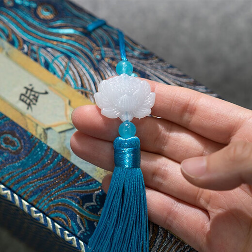 Lekali 520cm Shanglin Fu copied the long scroll, the whole scroll, brush, calligraphy and red tracing gift box, four treasures for beginners, Valentine's Day birthday gift for boyfriend and girlfriend, Peacock Blue Brocade Box 5-piece set [2691 words]