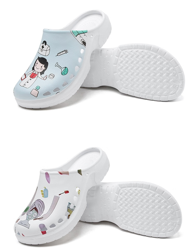 
Weixuan surgical shoes, male and female doctors on duty slippers, thick sole anti-slip medical and nursing laboratory work hole slippers, 5th generation doctor buckle (a size smaller than a large shot) 4835/36 suitable for 3438 feet 26