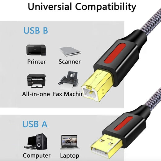 USB printer data cable extension 8 meters computer connection cable printing cable Epson Canon Huipu universal 8M