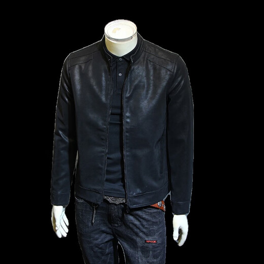 JAGR trendy brand leather men's jacket winter 2024 leather jacket motorcycle jacket casual top imitation leather men's jacket brown M