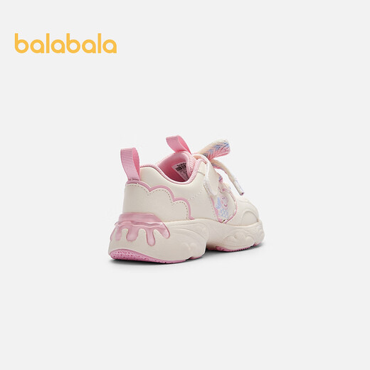 Balabala Baby Stable Shoes Girls' Sports Shoes Spring and Autumn 2025 New Piggy Peppa Pig IP Mall Same Style Off-White 10301 Size 23 (Foot Length 13.8-14.2/Inner Length 15.2)