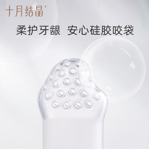 October Crystal Fruit Bites Bag Baby Fruit-eating Artifact Pushable Fruit and Vegetable Bite Food Feeder Fruit and Vegetable Mandarin Orange 1 Pack (2 Mesh Bags)