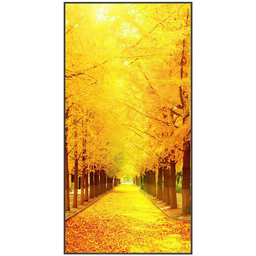 Mudianxing light luxury modern entrance entrance entrance entrance decoration painting at the end of the corridor, Golden Avenue hanging paintings, high-end sense of entrance entrance entrance entrance corridor mural 15686-2 90*180cm pearl black frame crystal porcelain inlaid diamonds