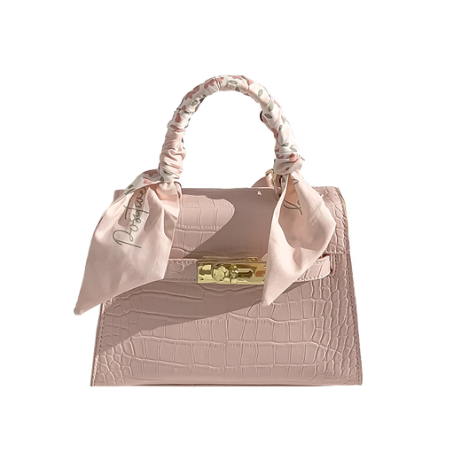 CAEISL / KCIEL official website small/ck2025 new women's bag high-end birthday gift for girlfriend cherry blossom pink crocodile pattern Kelly bag pink small bag
