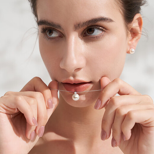 Princess of Tahiti pearl pendant 12-13mm 18K gold moissanite diamond pearl necklace jewelry for wife