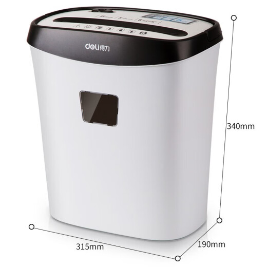 Deli Paper Shredder Nivel 4 Oficina confidencial y hogar Documento de papel de gran capacidad Redder 9928 6 Piezas 5 minutos Nivel 4 Confidencial Capacidad de 15L