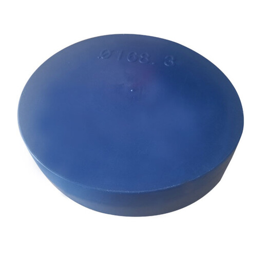 Deer-colored steel pipe plastic pipe cap plug round dust-proof thread blue steel bar protective sleeve pipe inner plug head plug PE inner diameter 13.7mm (pack of 10)