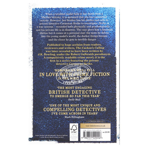 神探斯特莱克1 布谷鸟的呼唤 英文原版 The Cuckoo s Calling Cormoran Strike Robert Galbraith JK 罗琳 Rowling
