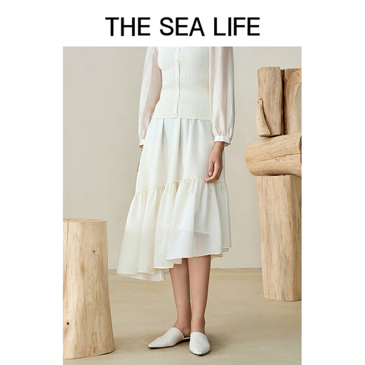 THE SEA LIFE欧海一生 荷叶边半身裙春季别致XC15262 冰淇淋色 S