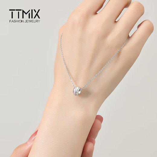 TTMIX platinum pendant transfer beads pt950 women's platinum shiny necklace passepartout pendant 1.3-1.5g