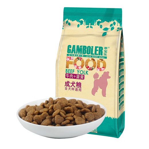 Maifudi pet dog food Guaibole beef prebiotic Beef egg yolk Golden Retriever Labrador Shiba Inu Teddy full dog breed Guaibole beef + egg yolk Adult dog food 2.5kg
