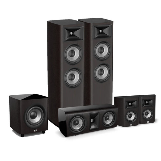 JBLSTUDIO680/690/698家庭影院主音箱客厅落地HiFi发烧音响5.1声道环绕重低音音响播放器 【标准版】STUDIO680一对-黑色