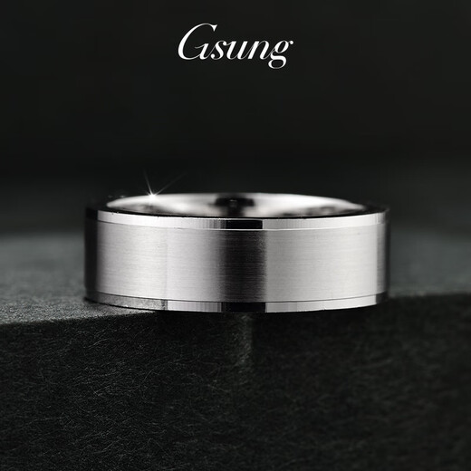 GsunG platinum ring men's PT950 new brushed matte ring platinum ring men's fashionable and atmospheric inner arc priced by gram, contact customer service before bidding for gold price