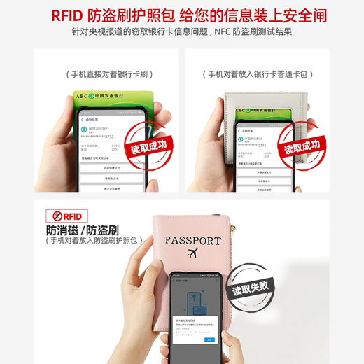 Gumuni Travel Passport Certificate Protection Fall Anti-Diebstahl-Bürsten RFID Multifunktion tragbarer ID-Ordner Anti-Scan Universal Ticket Clip Advanced Schwarz