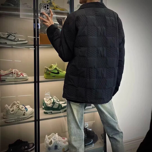 Yiran jeans hommes automne et hiver nouveau style rétro lavé lâche tendance marque élastique coupe slim petits pieds polyvalent décontracté pantalons longs pour hommes bleu L