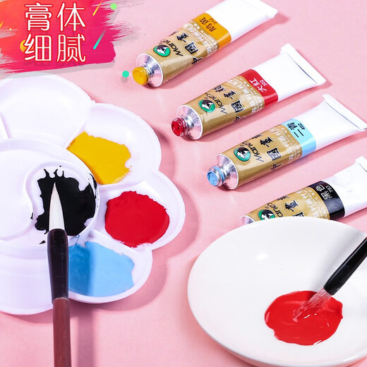Marie s Marley Chinese painting pigments Chinese painting professional tool set ink painting Chinese painting equipment primary school students beginners Chinese painting entry-level complete set 18 colors 12ML single box