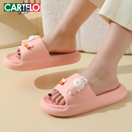 Katile Crocodile Pantoffeln für Frauen, die Scheißklappern tragen, die Hausbadeschuhe tragen, Flip-Flops 1479 Pink 38-39