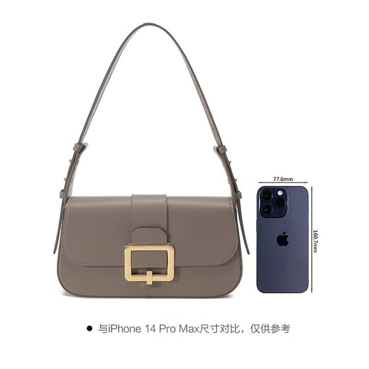 巴利（BALLY）女士皮革手提单肩包腋下包女包礼物女 JADHA 723 6302955 灰褐色