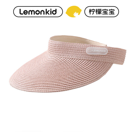 
Lemonkid children's cool fiber woven straw hat for boys and girls breathable sun protection sun hat casual simple adjustable hat wing fairy tale powder hat 50-56cm
