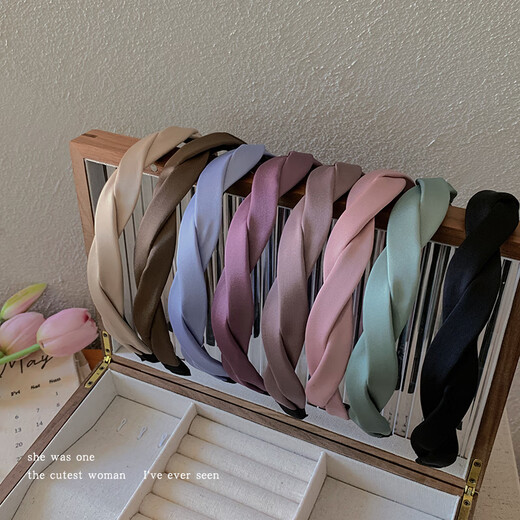 Morning Star Hairband Women's 2025 New Headband Hair Bundle High-end Western Style Fashion Pressed Hairpin Washing Hairpin Headband Hair Accessory Pink Purple