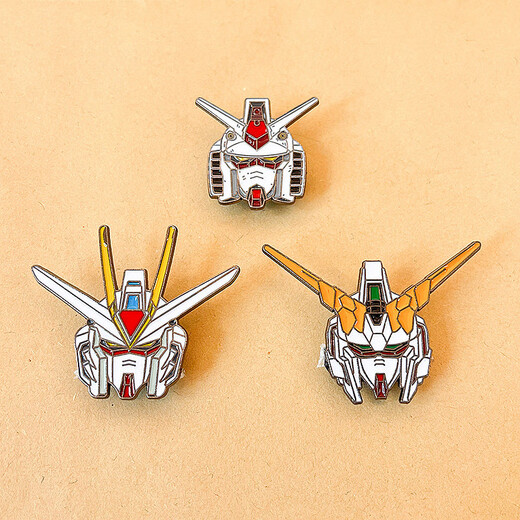 LEMIAO Gundam Robot Mobile Suit Brooch New Trendy Personality Cute Japanese Badge Cartoon Pin Couple Accessories 2# Unicorn A24-209