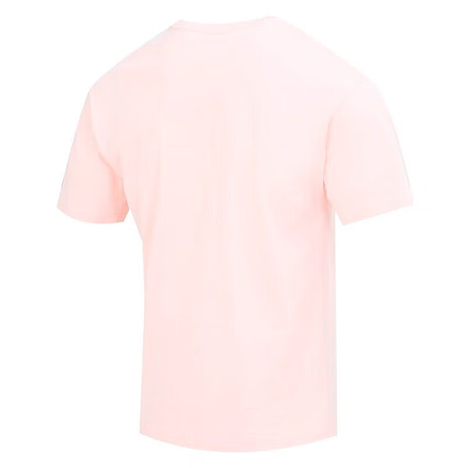 耐克（NIKE） 短袖T恤男士夏季运动服宽松纯棉印花休闲叠搭刺绣轻便半袖上衣 FB9804-686粉色 L
