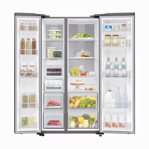 
Samsung (SAMSUNG) 655 liter air-cooled frost-free smart frequency converter original Samsung compressor double-door glass panel refrigerator RS62R50371L/SC