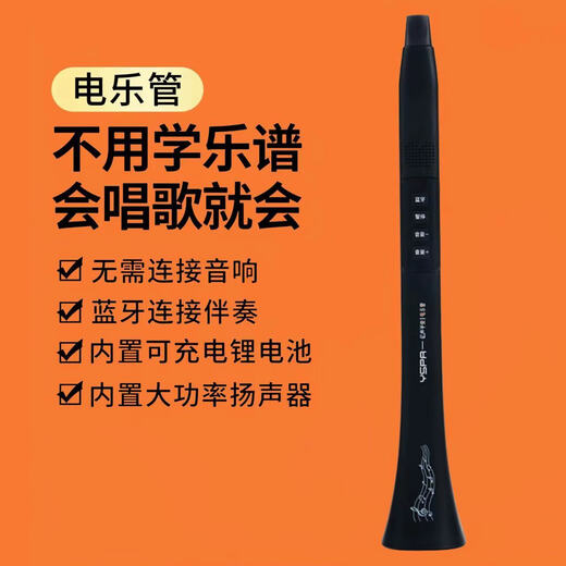 LNGA LANDGRE新款不用学就会的新型乐器电乐管自带蓝牙喇叭充电会唱歌就会 新型电乐管黑色-可连接音箱