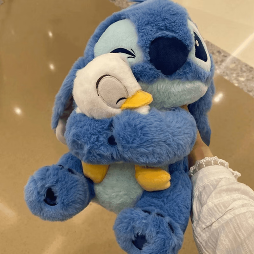 
Disney (Disney) Hug Duck Stitch Plush Toy Donald Duck Stitch Doll Doll Children's Pillow Gift Girl Hug Duck Stitch 80cm (Spot Quick Delivery)