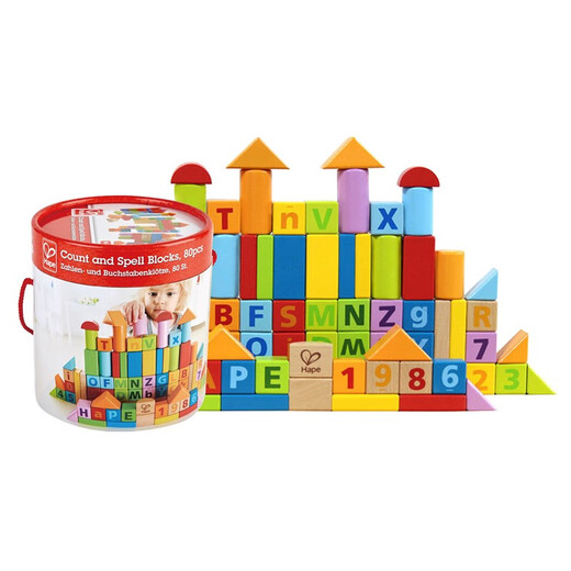 Bloques de construcción de grano grande de madera Hape Bloques de construcción de educación temprana de juguete infantil