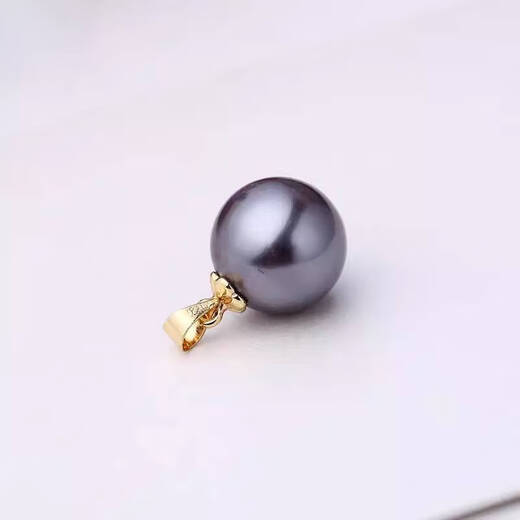 Fat Donglai quality pearl pendant single without chain necklace silver buckle head plated with 18 gold shell beads single bead women's pendant white gold holder